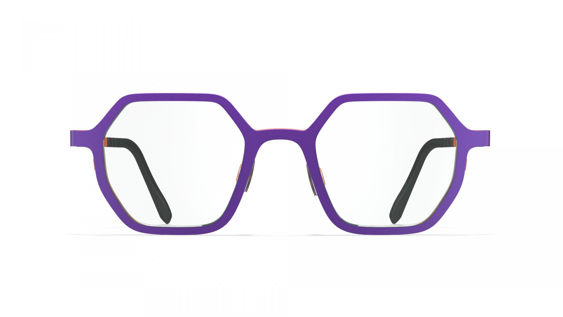 Eyeglasses Diva violet/sunset orange | Blackfin Haro Squared Geometric