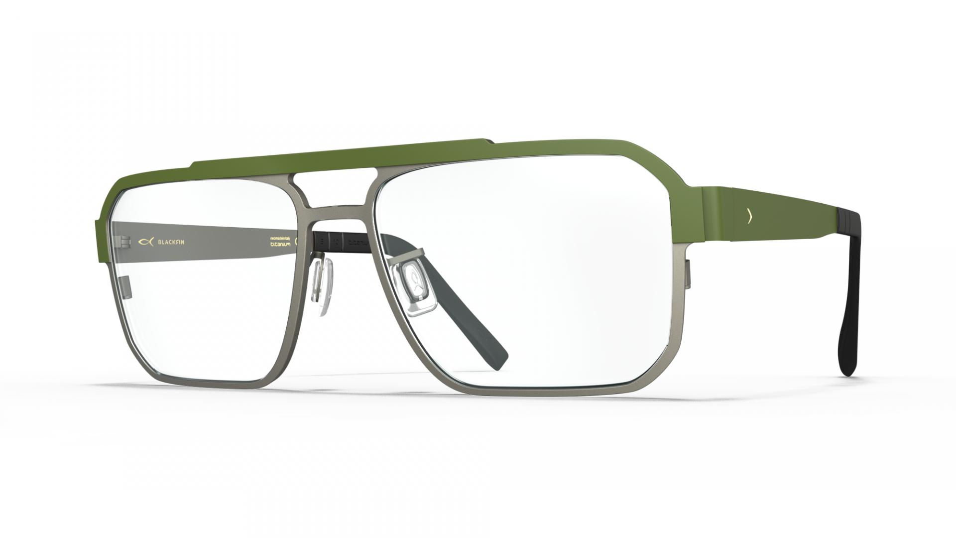 Designer Men Glasses Army dark green/gunmetal grey | Blackfin