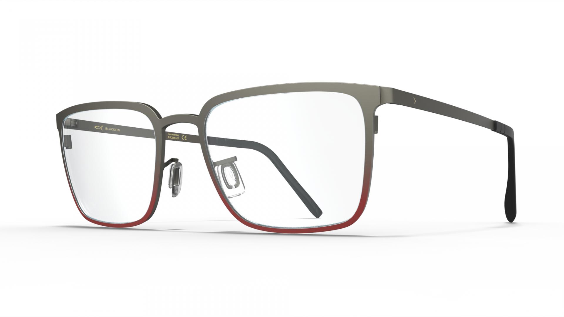 Designer Men Glasses Gunmetal gray/mahogany red | Blackfin Dover