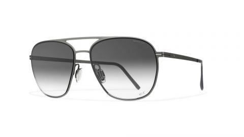 | Zabriskie Vintage Blackfin silver Shiny ii Aviator Sunglasses Squared