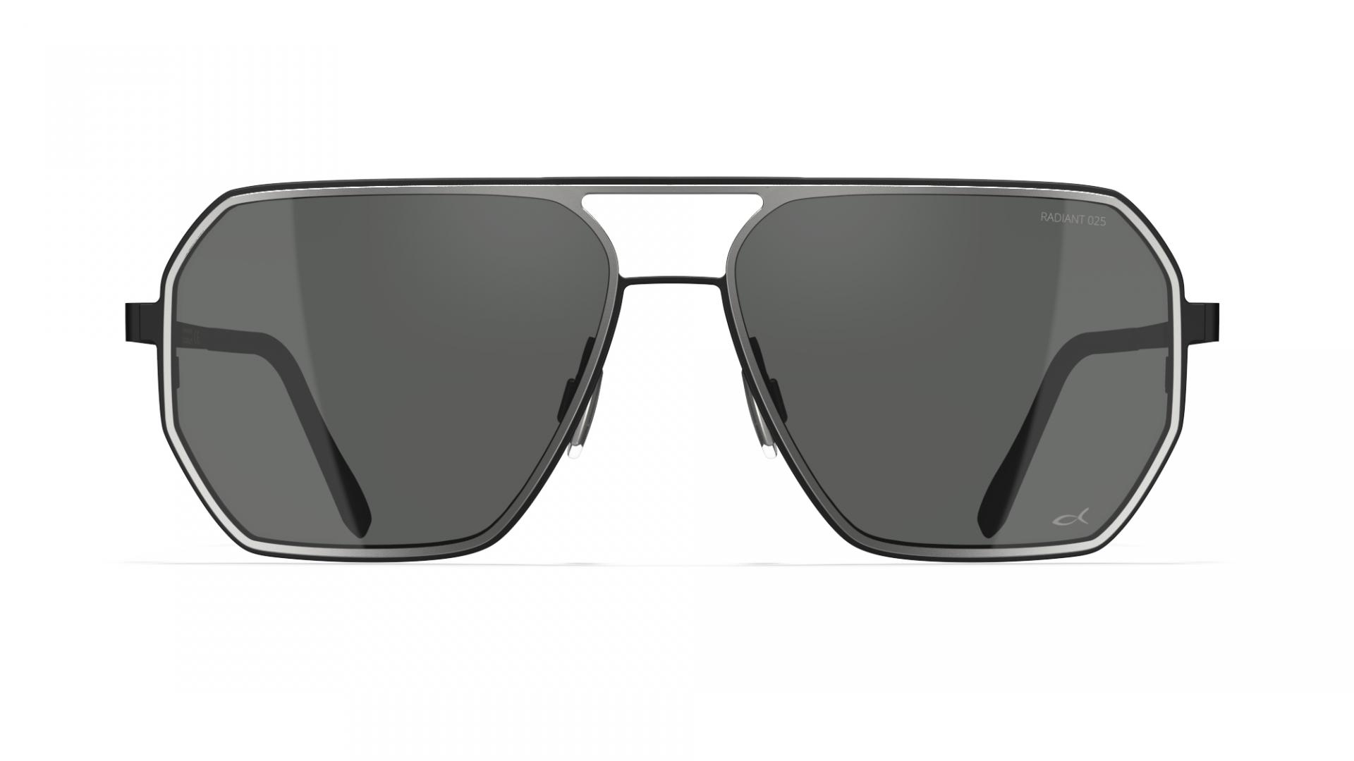 Designer Men Sunglasses Blackfin black/satin silver Blackfin